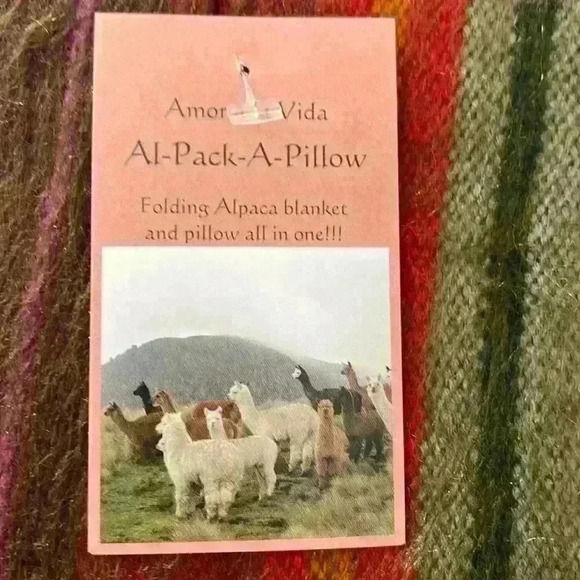 Beautiful Alpaca pillow/throw.Oversized throw with pocket